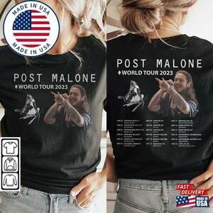 Post Malone Tour T-Shirt Twelve Carat Europe Shirt 2 Sided